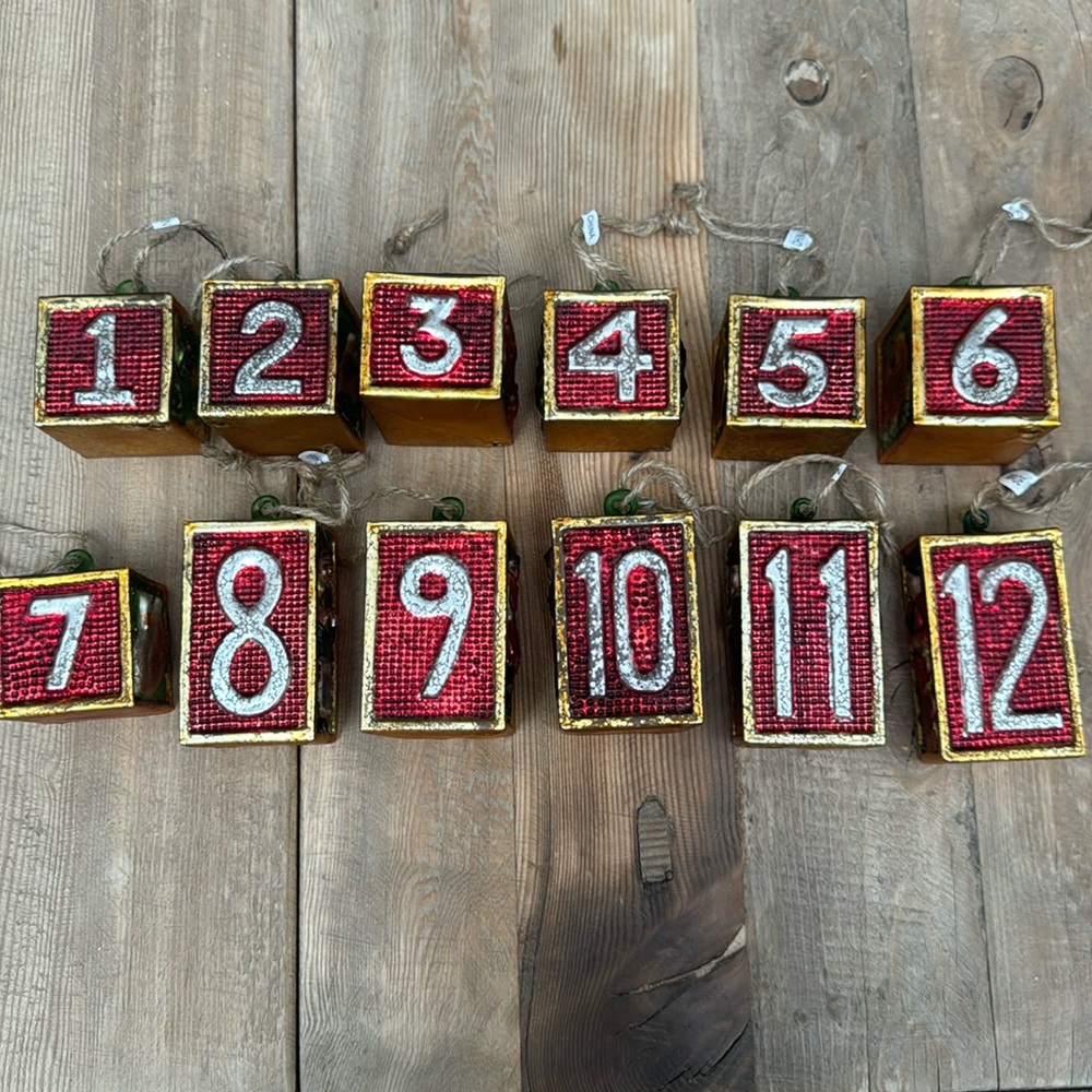 Pottery barn (retired) 12 days of Christmas ornaments